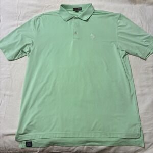 Peter Millar Men's Polo Shirt XL Green Summer Comfort Lightweight Golf Shirt